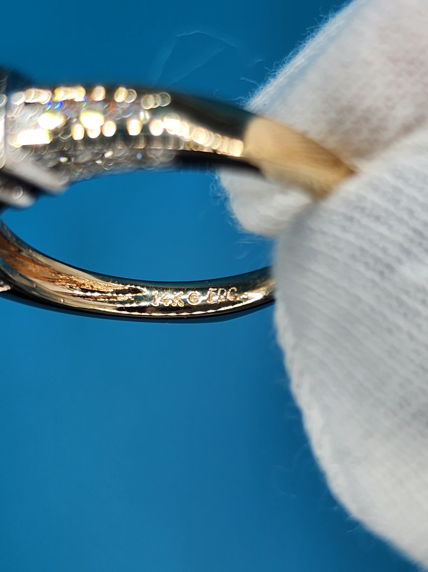 Princess Cut Diamond Engagement Ring in 14k Yellow and White Gold