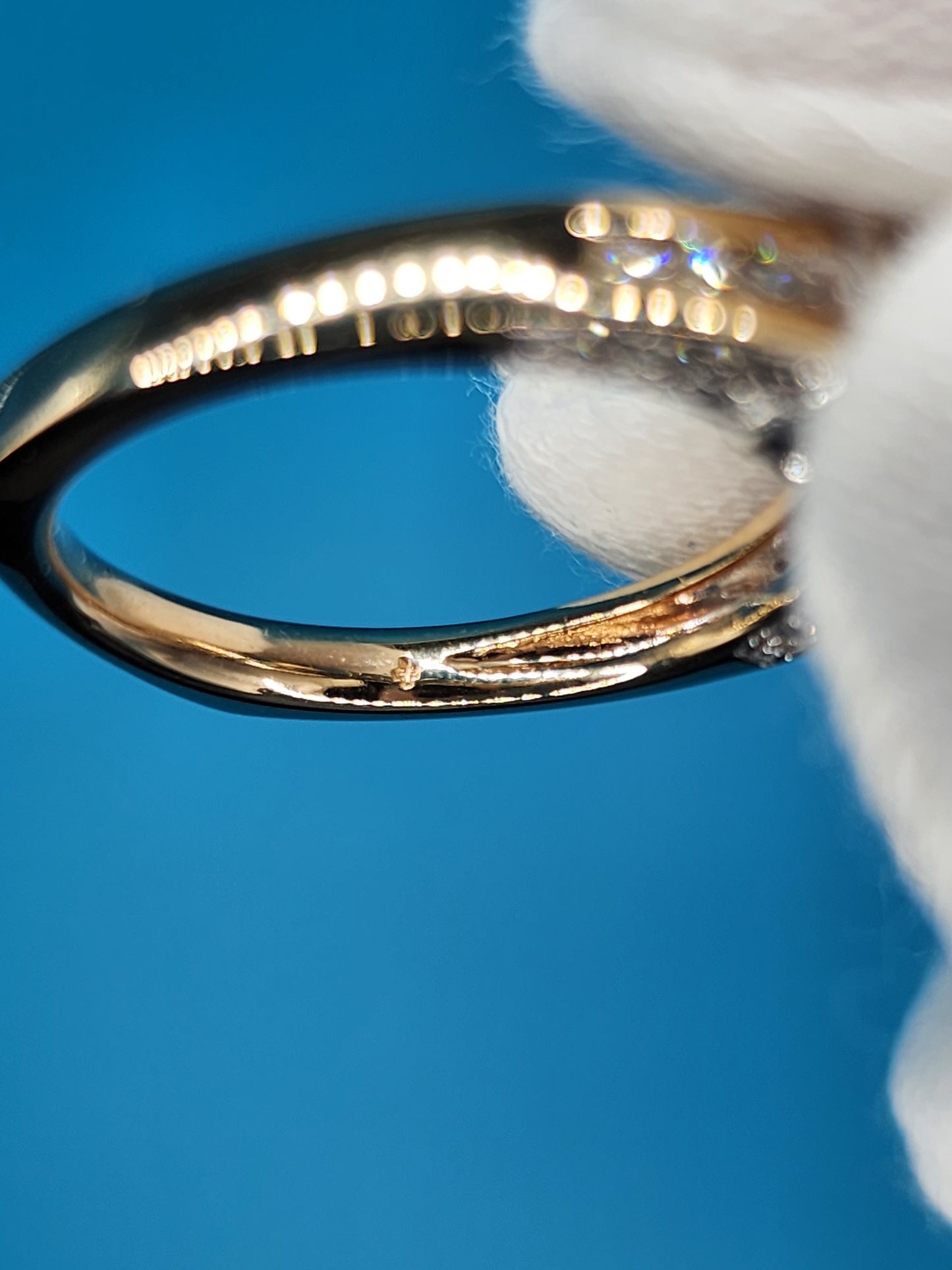 Princess Cut Diamond Engagement Ring in 14k Yellow and White Gold