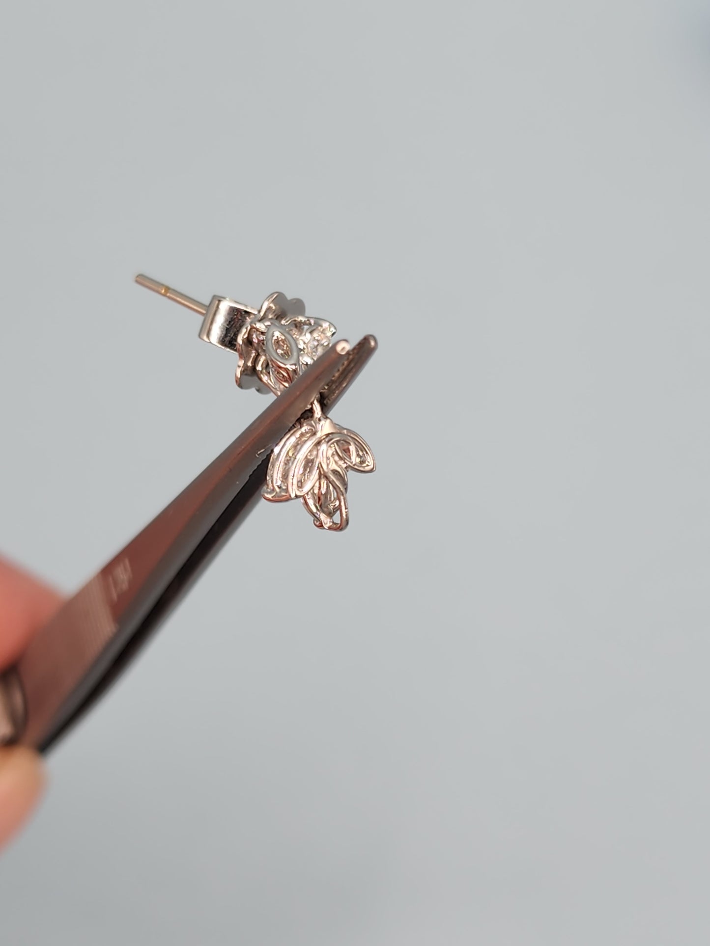 Marquise and Round Diamond Cluster Drop Earrings in 18k White Gold