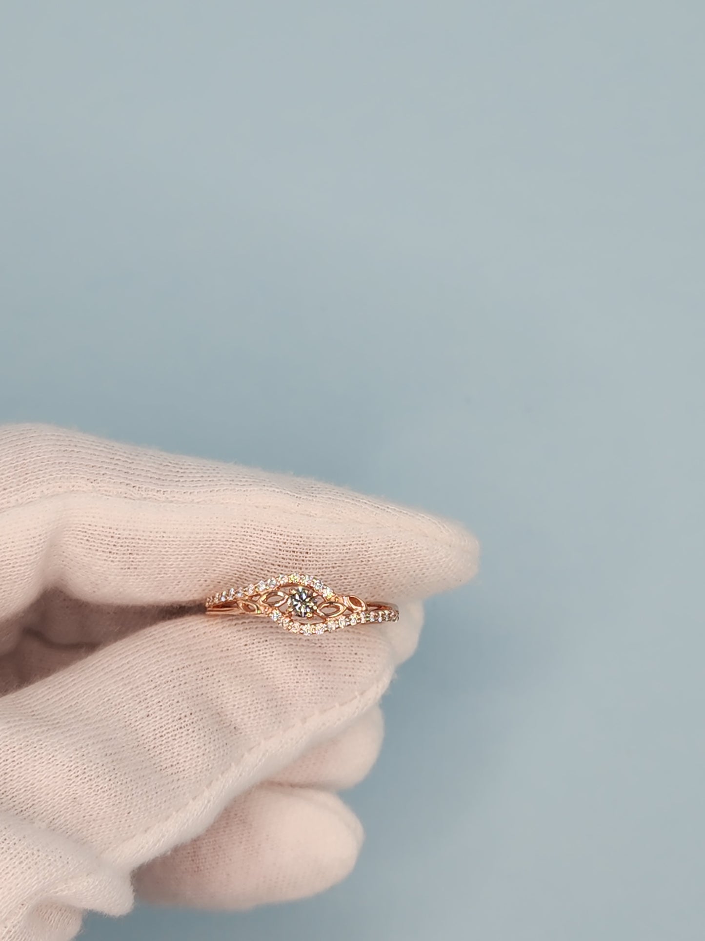 LeVian Small Chocolate and Vanilla Diamonds Ring in 14k Rose/Strawberry Gold
