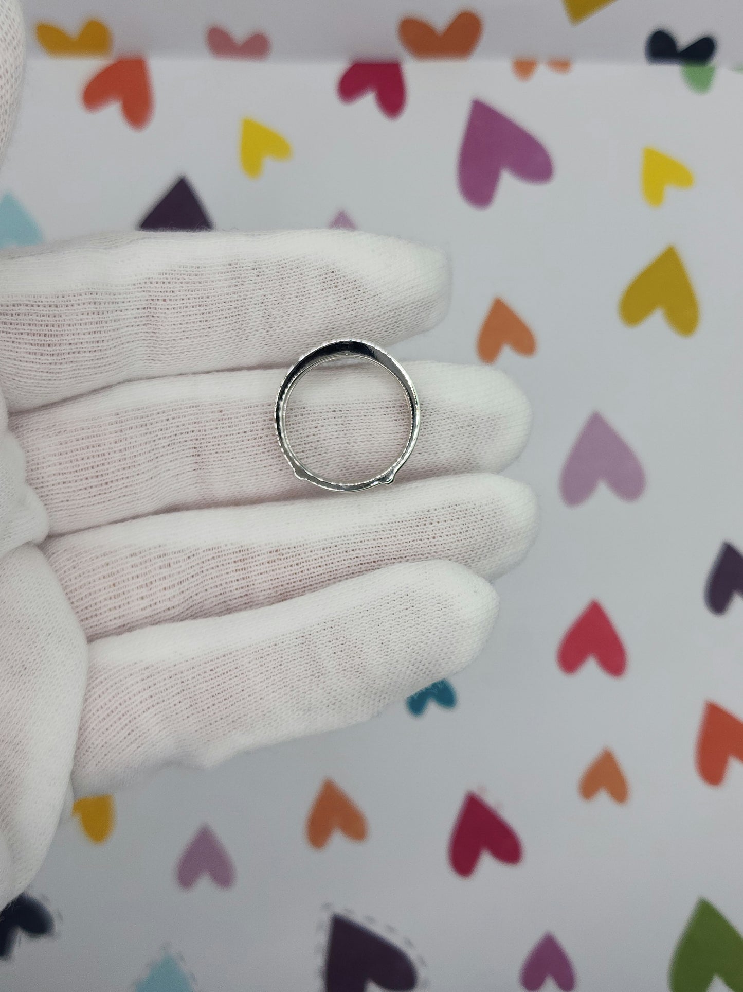 Curved 0.40 ct Natural Diamond Ring Enhancer with Milgrain Design in 14k White Gold