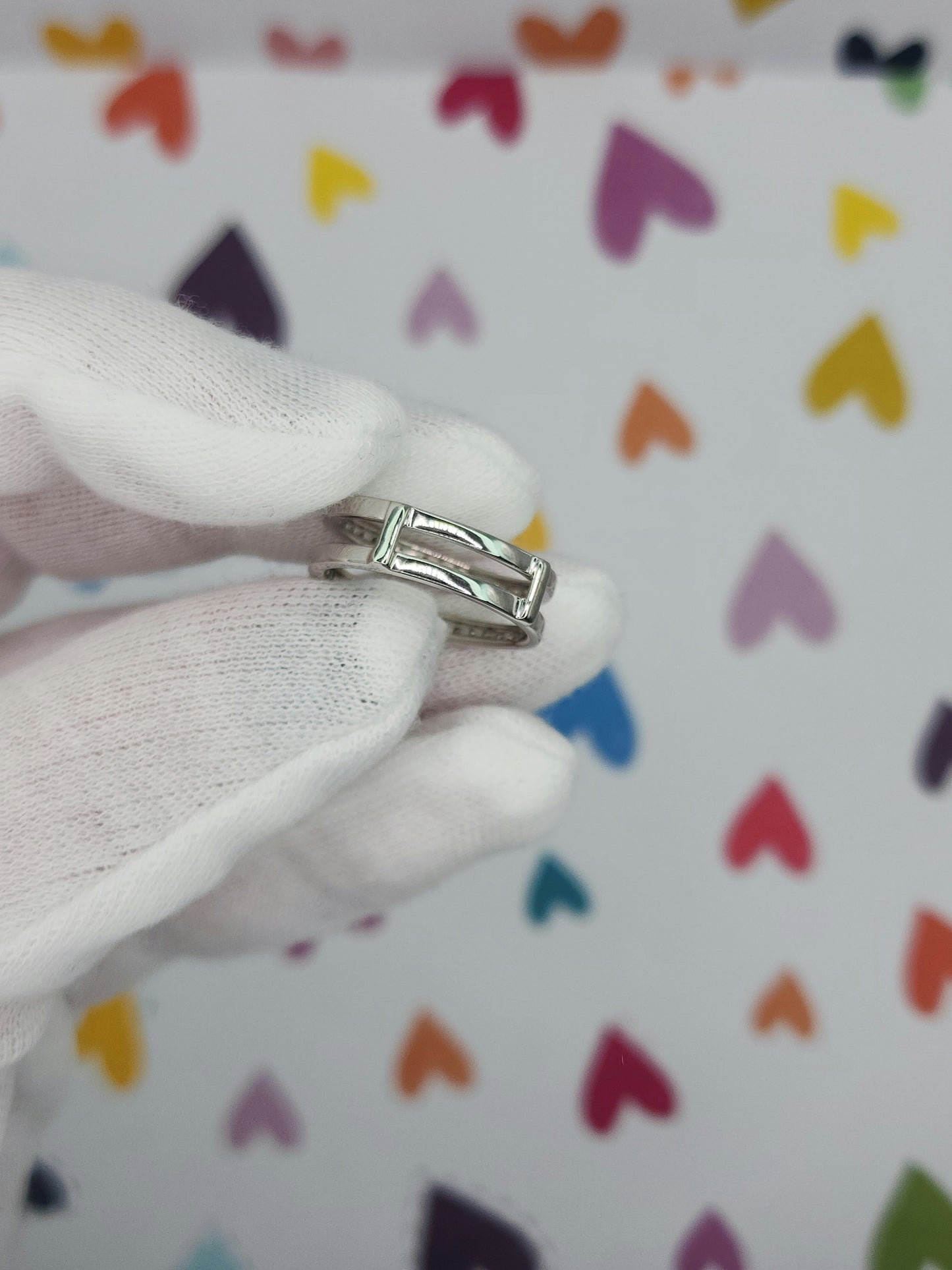 Curved 0.40 ct Natural Diamond Ring Enhancer with Milgrain Design in 14k White Gold