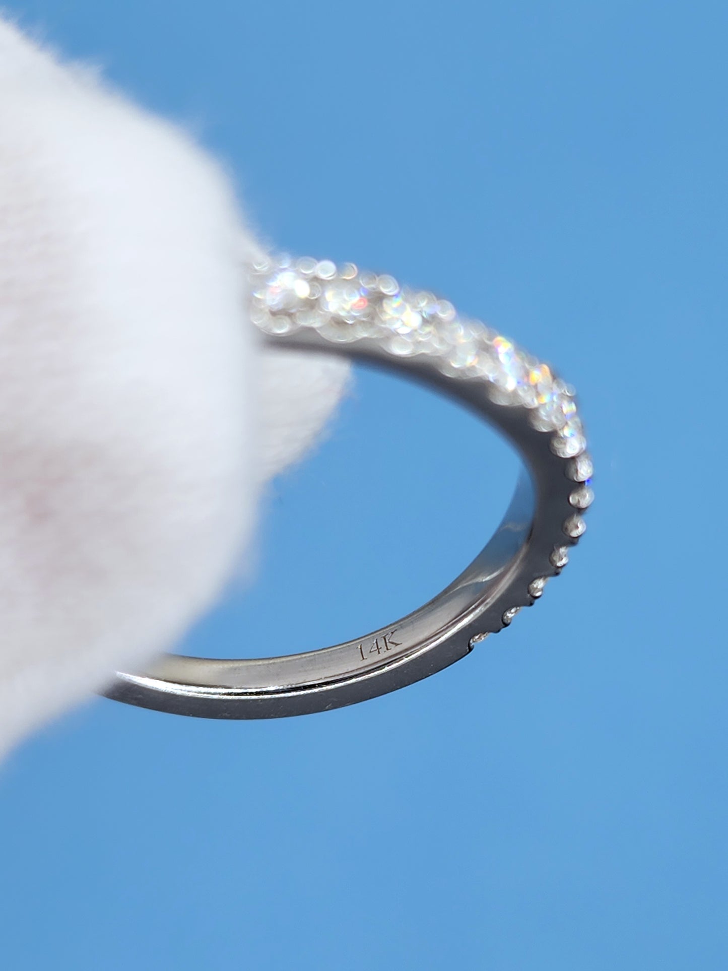 Neil Lane 1.02 ct Cushion Cut Diamond Halo Engagement Ring and Matching Wedding Band Set in 14k White Gold