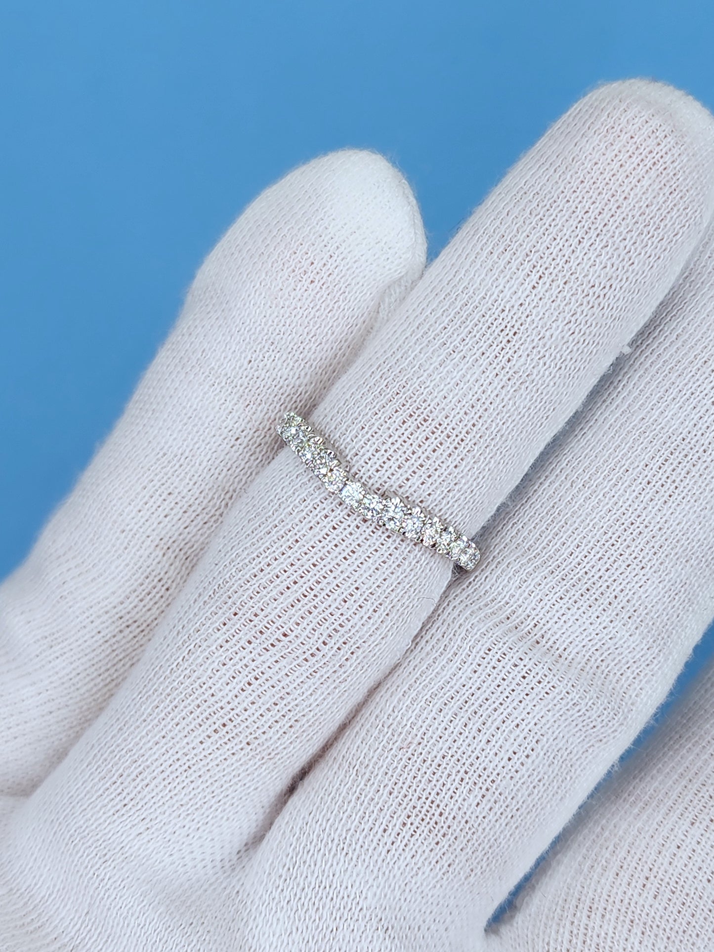Neil Lane 1.02 ct Cushion Cut Diamond Halo Engagement Ring and Matching Wedding Band Set in 14k White Gold