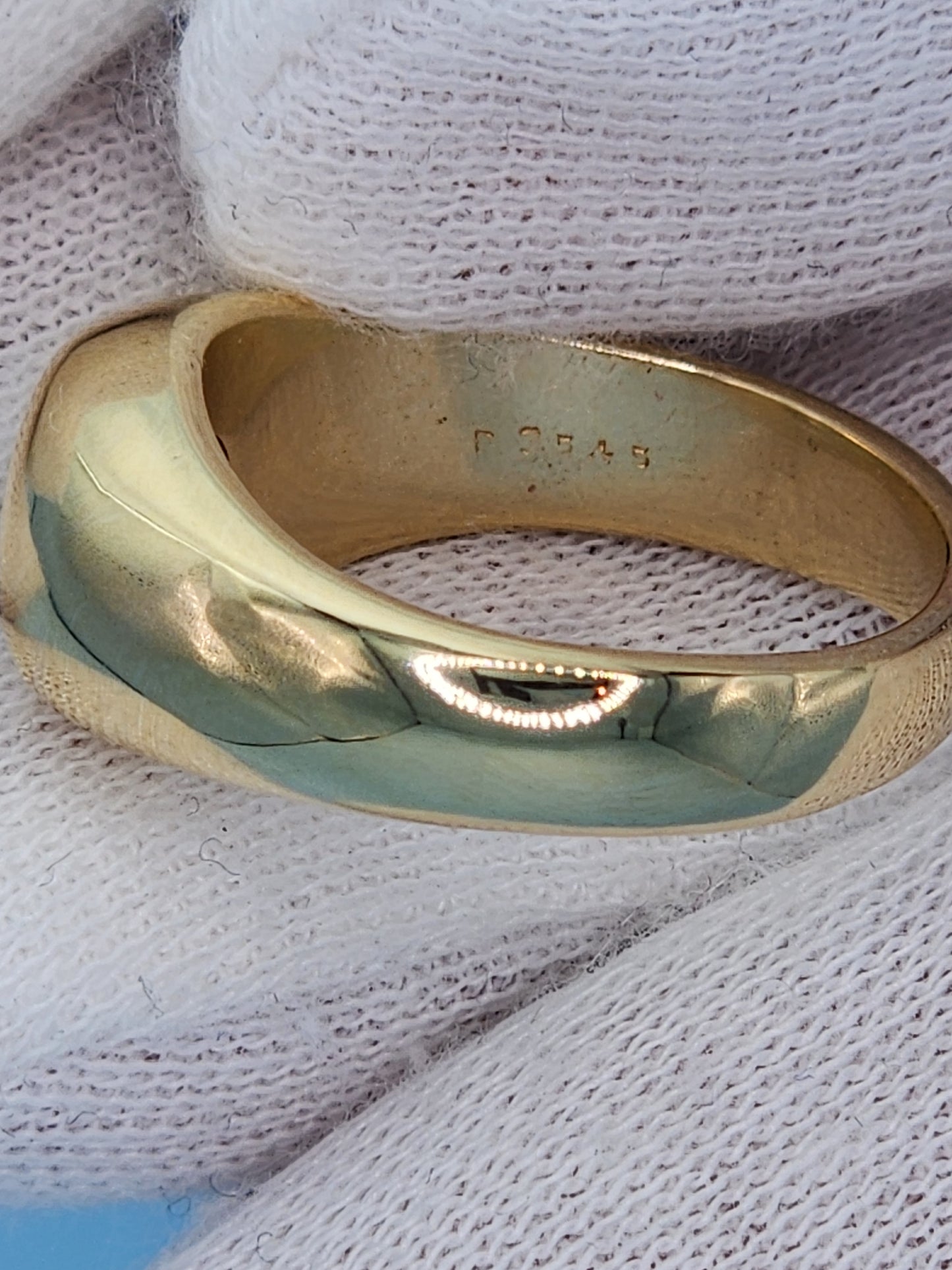 14k Yellow Gold Gypsy Diamond Ring – Vintage-Inspired Men's or Unisex Statement Band with GIA-Certified 0.88 Carat Diamond