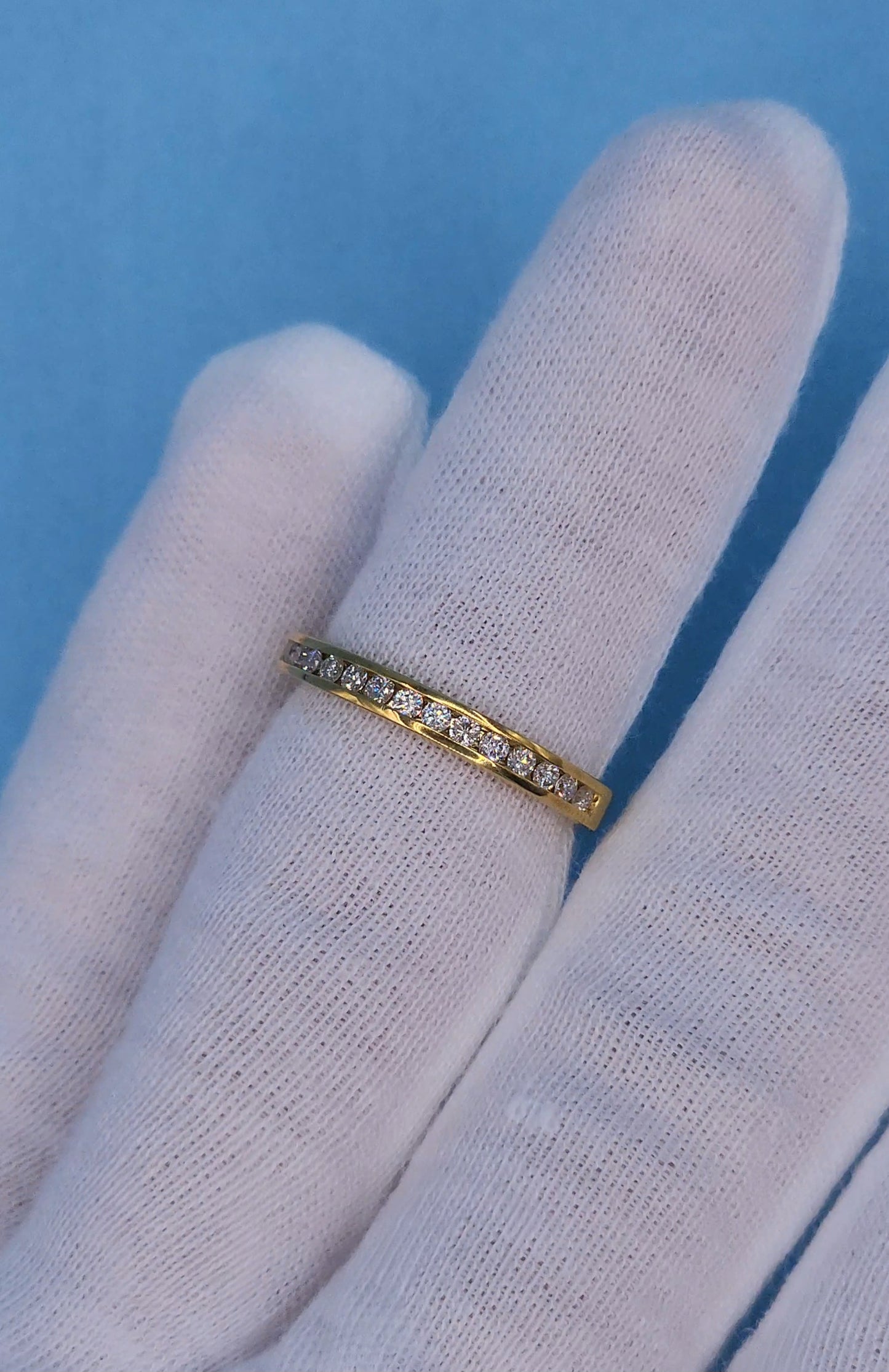 0.30 ct Round Natural Diamond Wedding Ring in 18k Yellow Gold