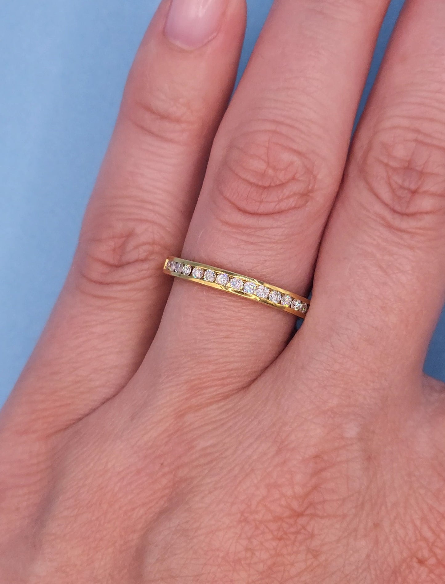 0.30 ct Round Natural Diamond Wedding Ring in 18k Yellow Gold