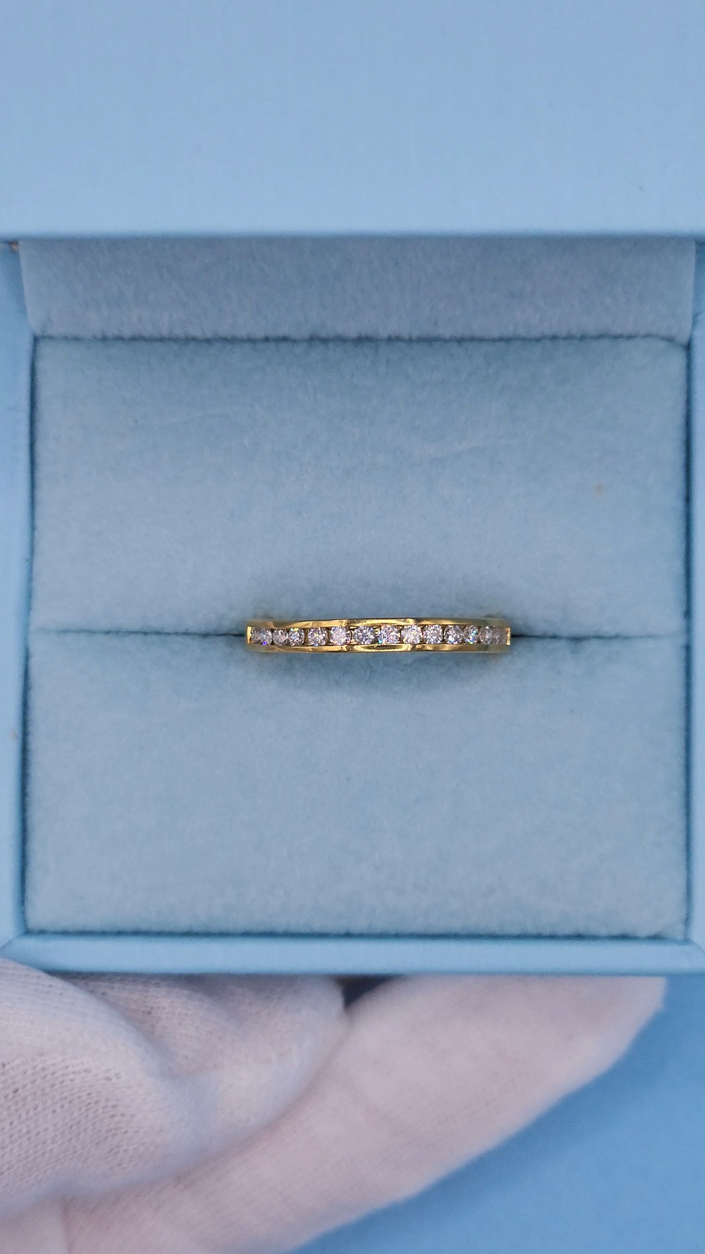0.30 ct Round Natural Diamond Wedding Ring in 18k Yellow Gold