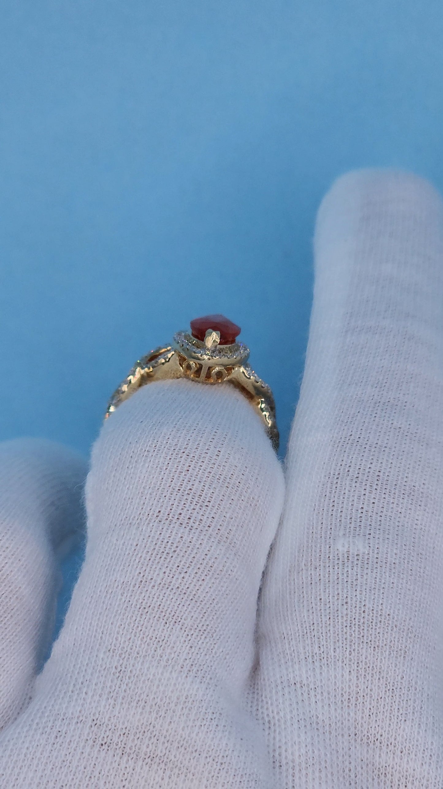 1.33 ct Marquise Fire Opal Ring with Diamond Halo in 14k Yellow Gold