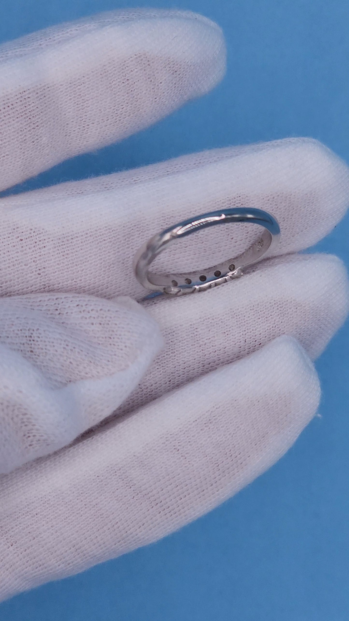 0.25 ct Natural 5 Diamond Wedding Anniversary Band in 18k White Gold