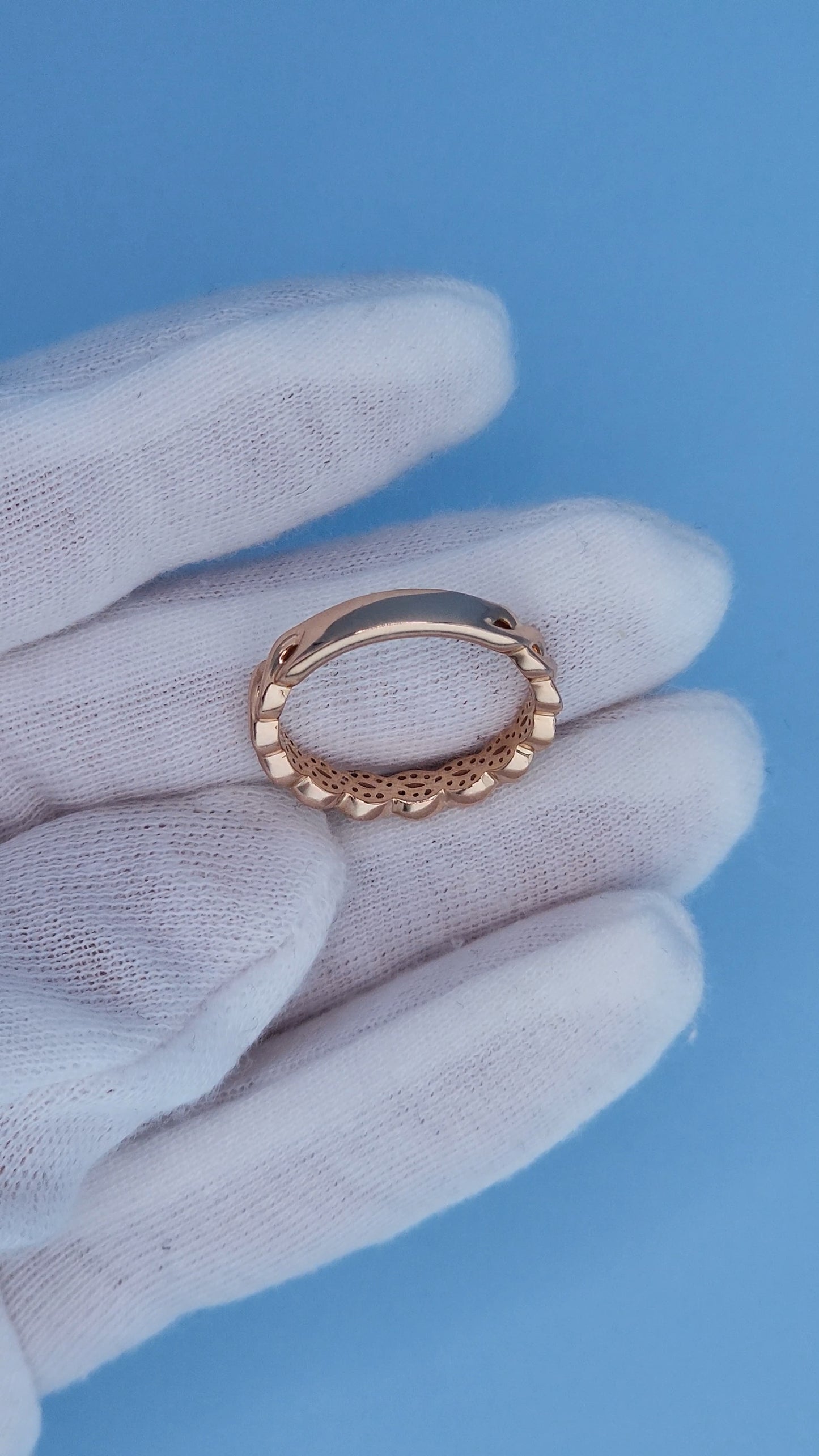 14k Rose Gold Braided Diamond Band – Elegant Twisted Design with 1/3 Carat Natural Diamonds
