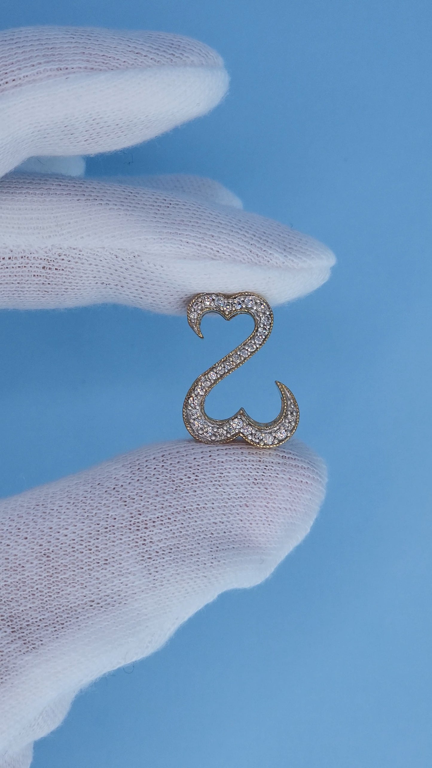 Jane Seymour Petite Double Heart Necklace in 14k Yellow Gold | Natural Diamonds 0.20ct t.w., Adjustable Chain 18–20"