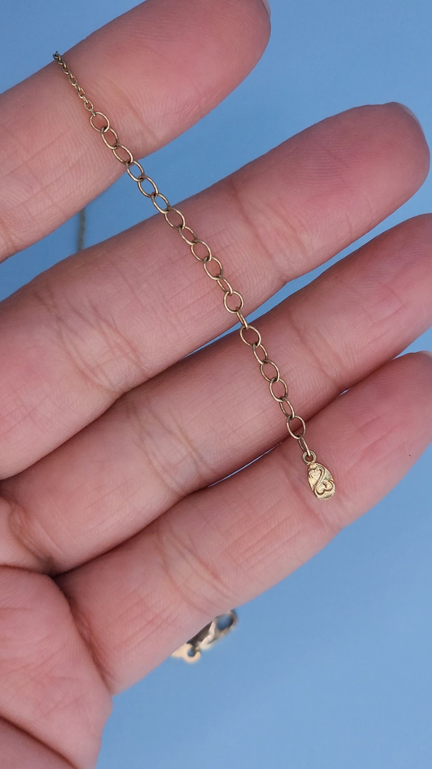Jane Seymour Petite Double Heart Necklace in 14k Yellow Gold | Natural Diamonds 0.20ct t.w., Adjustable Chain 18–20"