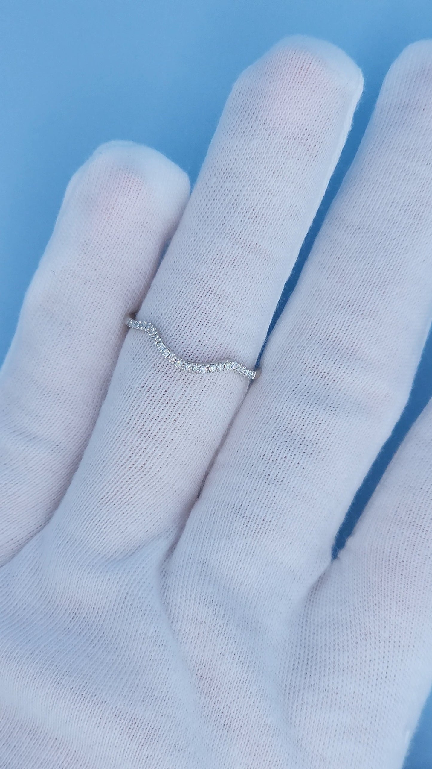 14k White Gold Engagement Ring Set | Oval Cluster with Halo & Infinity Band | 7/8ct Diamond Total Weight, Size 8