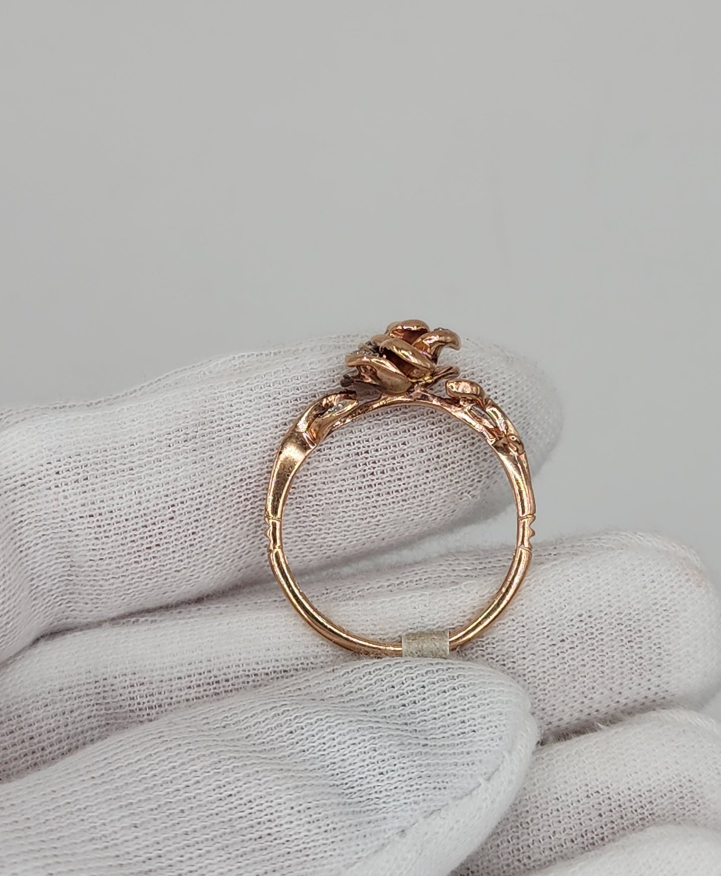 Enchanted Disney Belle Diamond Rose Ring in 10k Rose Gold