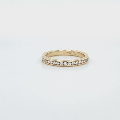 Channel Set Ladies 0.50 ct Natural Diamond Eternity Band in 14k Yellow Gold